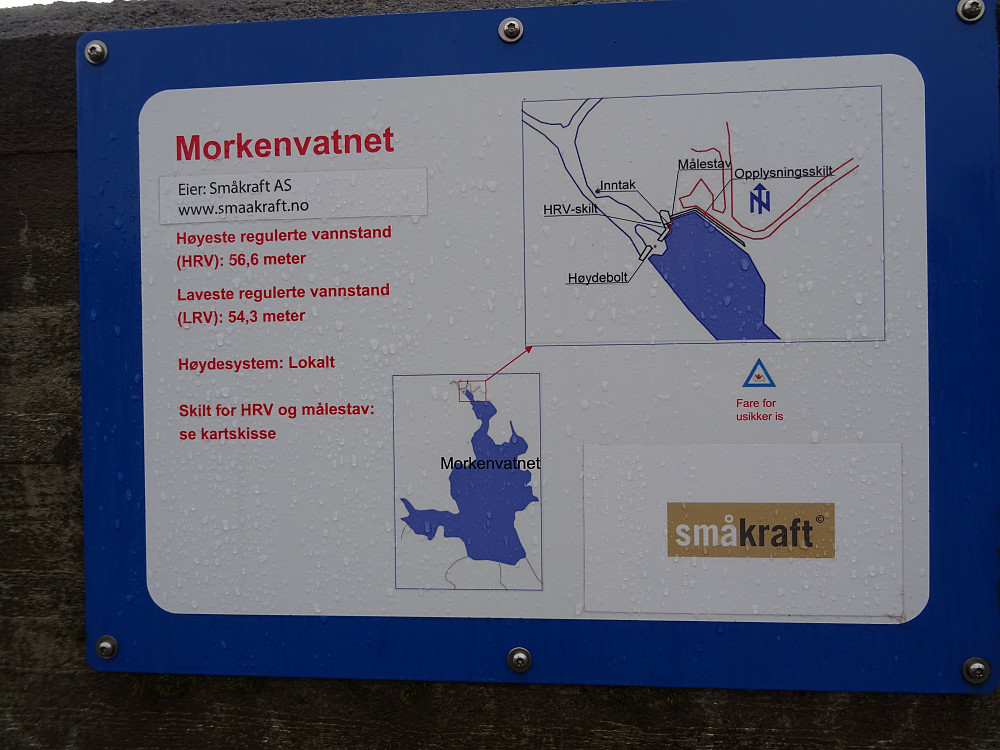 Info om dammen i utløpet av Morkavatnet