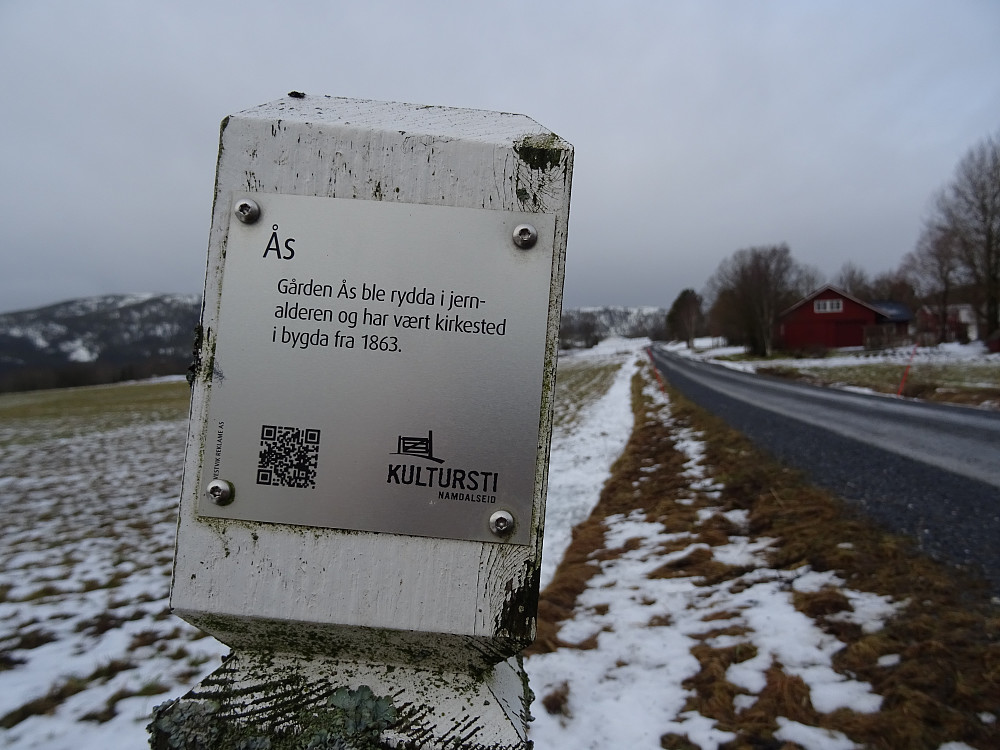 Infoskilt langs Bøgsetvegen. (Kultursti)