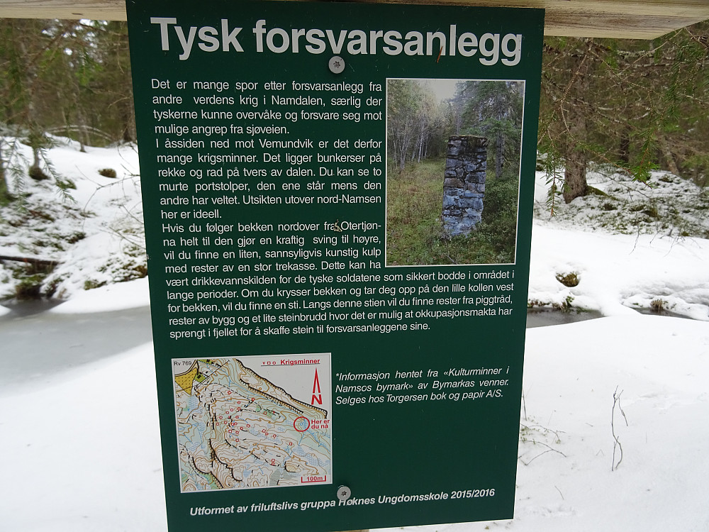 Et nytt infoskilt lenger nede i Oterbekken