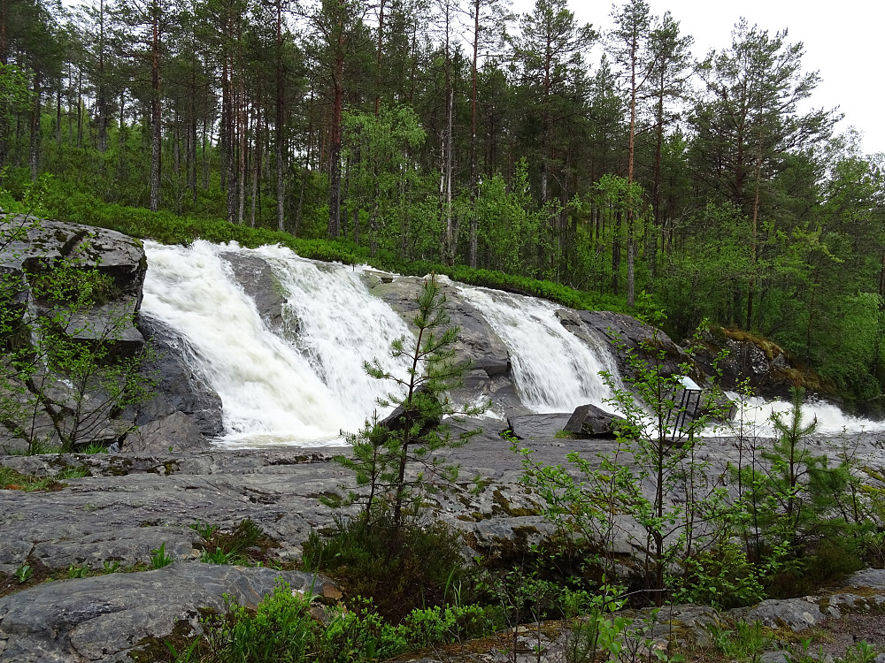 Fossefall ved helleristningen av Bølareinen.