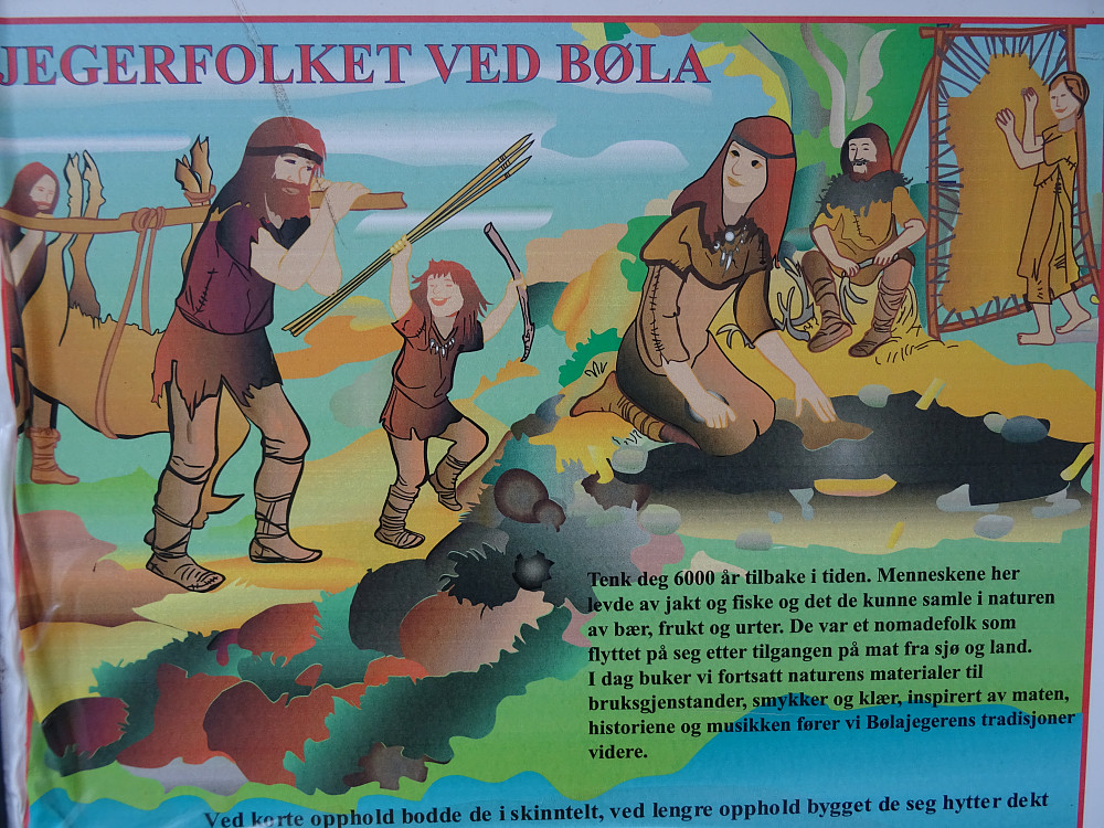 Info om jeger/nomadefolket ved Bøla for 6000 år siden