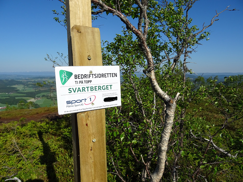 Turposten i ti på topp Steinkjer på Svartberget