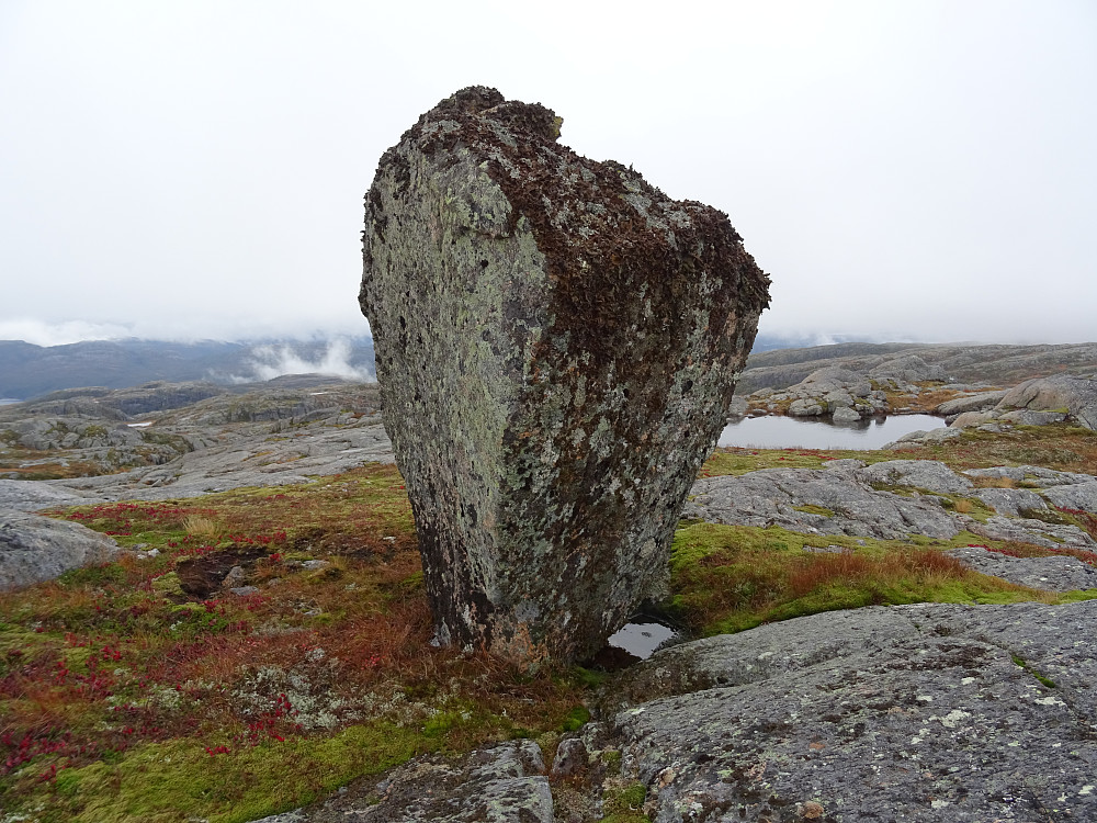 Artig fasong på denne steinen på Råfjellet Sør