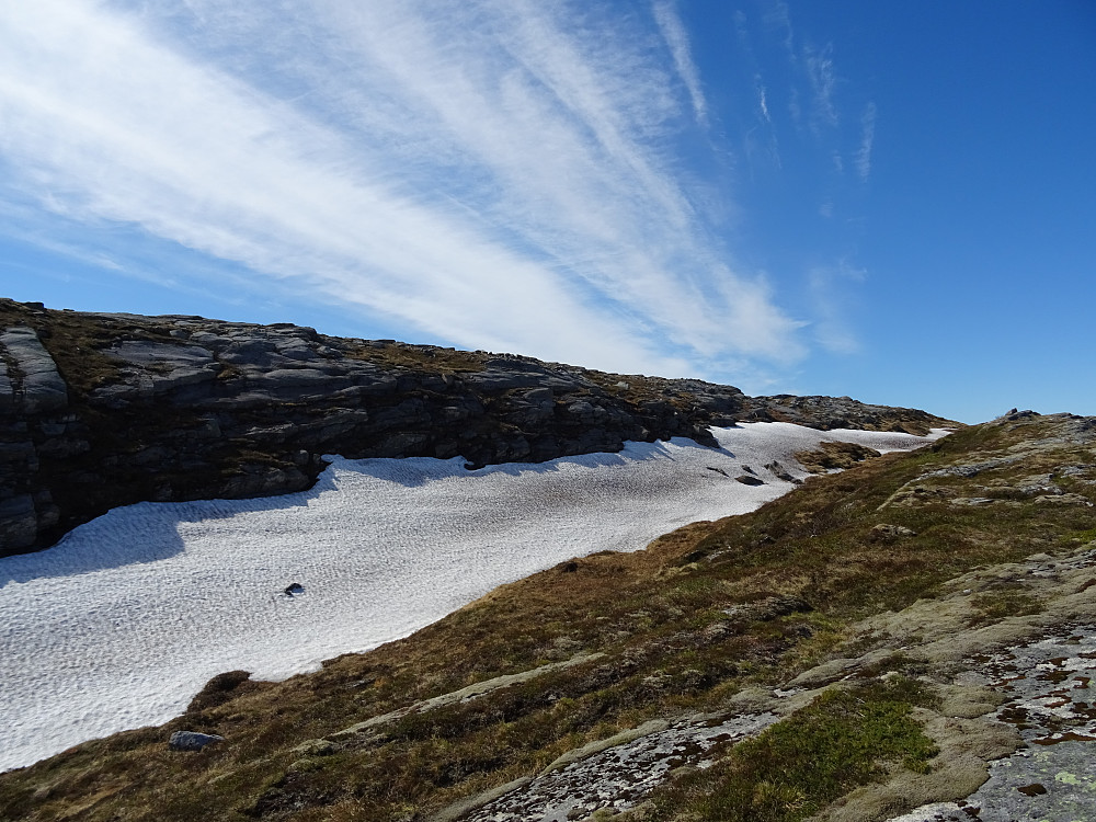 Litt snø igjen på Steinseterfjellet