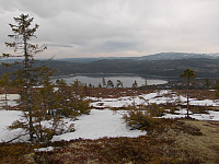 Utsikt fra Oksfjellet mot Stor-Drakstsjøen