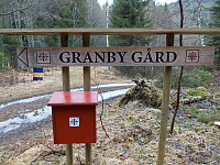Romboleden passerer ovenfor Granby Gård