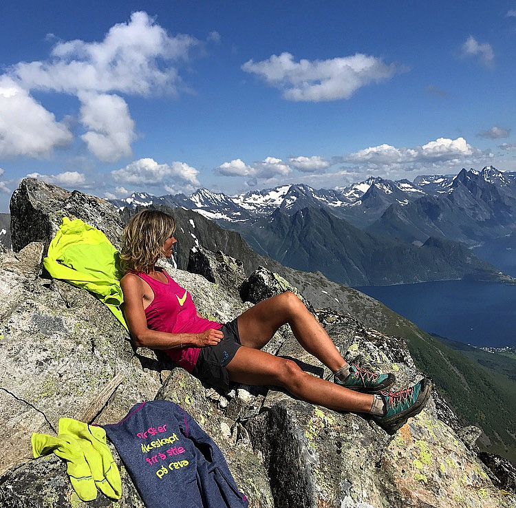 Koste oss på toppen i varmen og sola i flere timer :)
