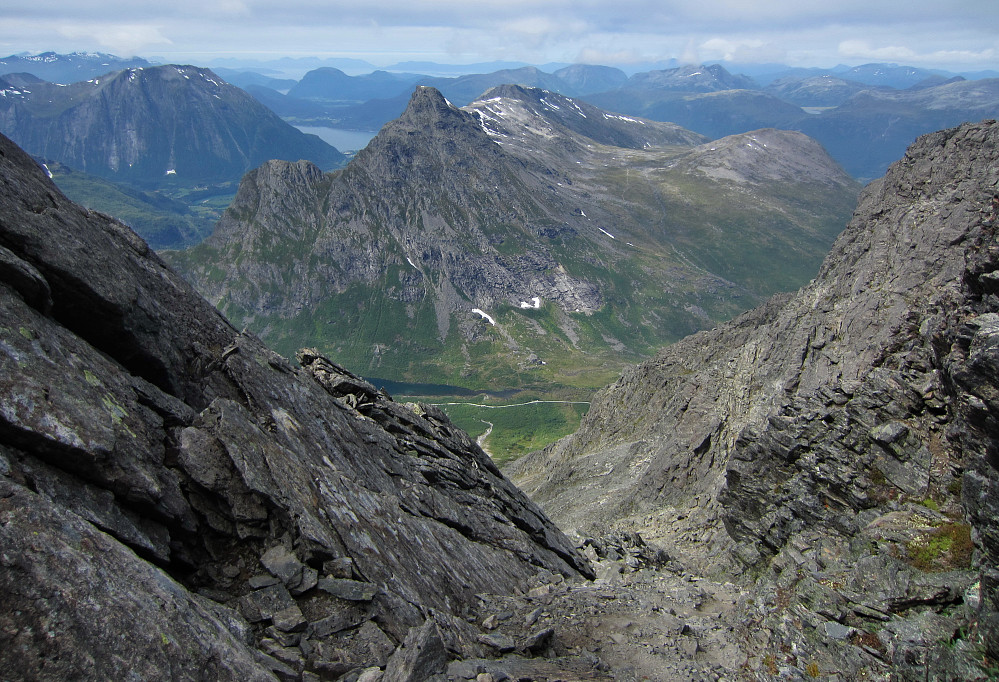 På toppen av renna.