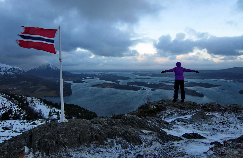Vindfullt på toppen.