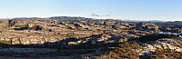 Panorama mot øst fra Lynghovda.