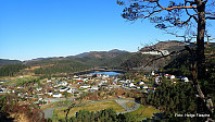 På vei opp mot Spåkefjellet - utsikt over Gaupås med Geitanuken, Høgstefjell, Birkelandsnipa, Veten og Hetlebakksåta i bakgrunnen