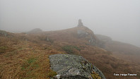 Varde på Såtefjellet, ikke langt igjen til toppen nå