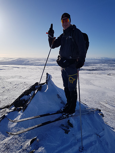 Harald på kommunepunktet i Melhus kommune